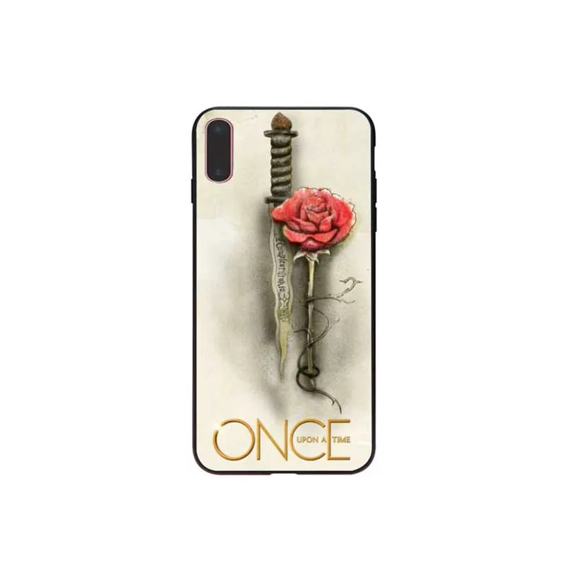Once Upon a Time сериал черный мягкий чехол для телефона с изображением цветов iPhone 7 8 6 6S