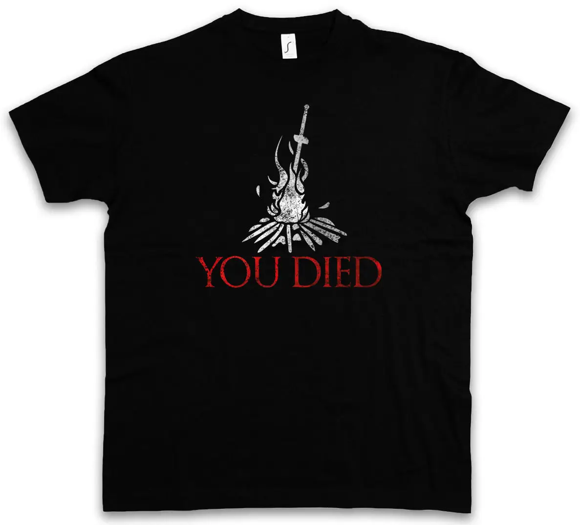 Ты умер DARK SOULS футболка храм темно геймер Nerd Souls игры солнце 100% хлопок с коротким