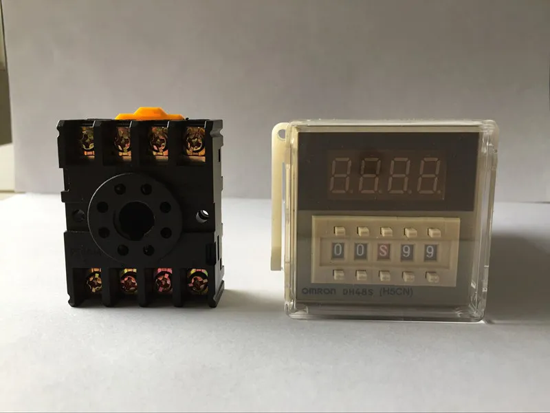AC380V 50/60 Гц 97*48*48 мм Цифровой предустановленный счетчик реле 0,01 S-99H99M Светодиодный дисплей 8 pin панель instal светодиодный фонарь SPDT + гнездо