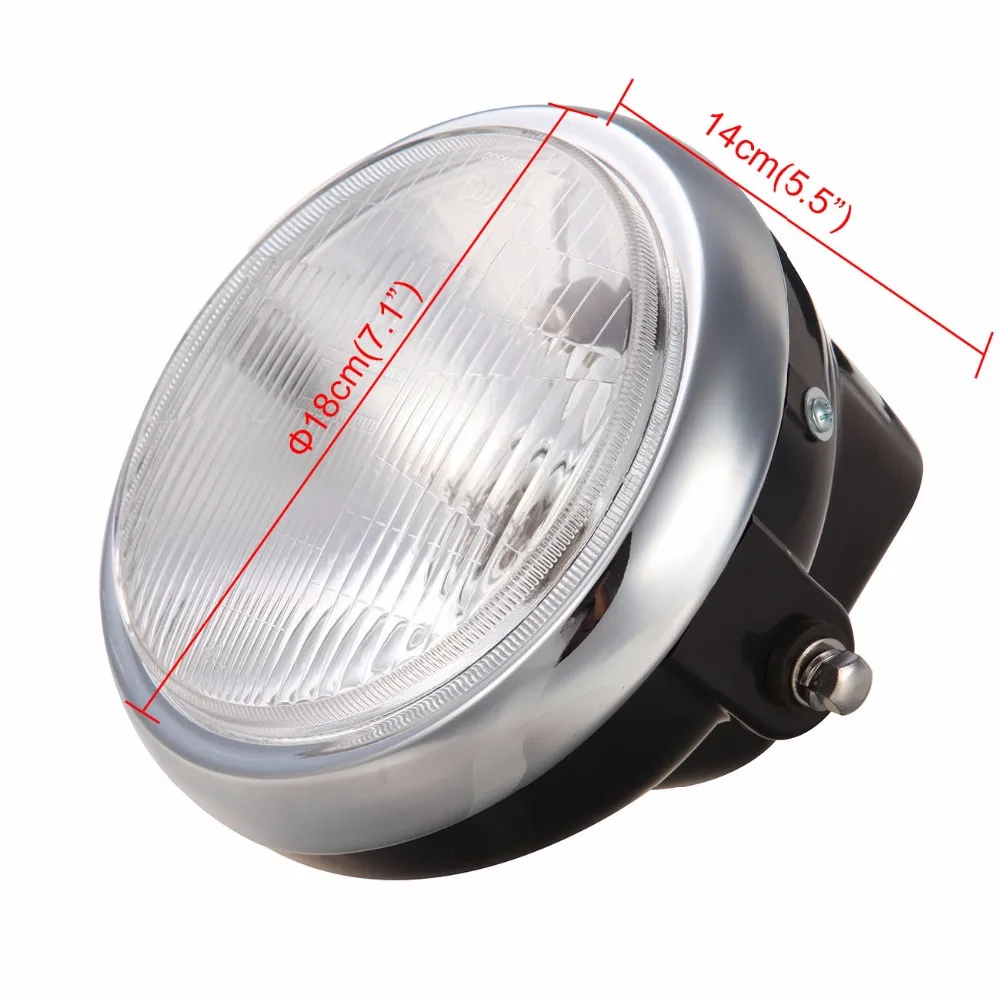 Черная круглая классическая фара для мотоцикла Yamaha YBR125 2002 2013 YBR 125|light for|light for