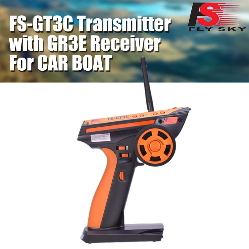 Оригинальный FlySky GT3C FS 2 4 GHz 3 канальный блок питания с пульт дистанционного