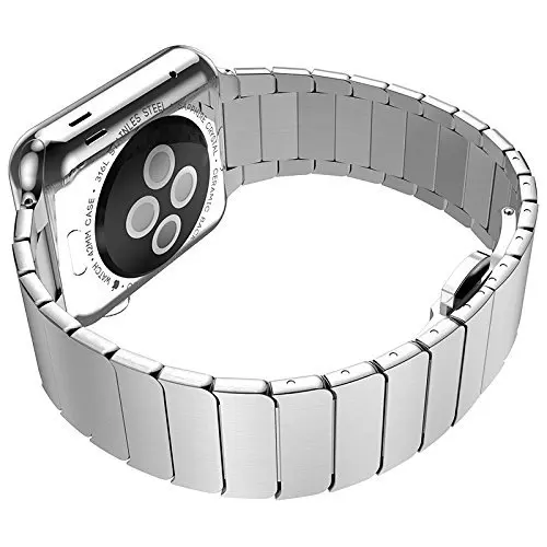 silver Ремешок для Apple Watch 4, 3, 2, металлический браслет из розового золота и нержавеющей стали для iWatch 42 мм, 38 мм, 4 ремешка 44 мм, 40 мм, ремешок - Цвет ремешка: silver