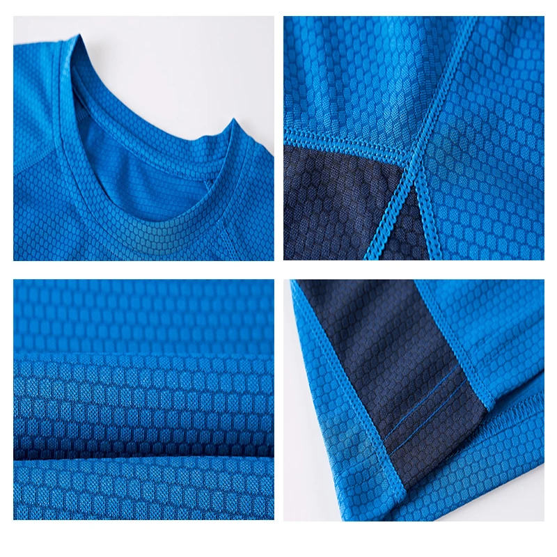 Рашгард для мужчин спортивная одежда бега фитнеса Фирменная быстросохнущая