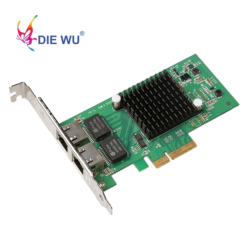Двухпортовая гигабитная сетевая карта RJ45 с Intel I350 PCIe 4X NIC|Сетевые карты| |
