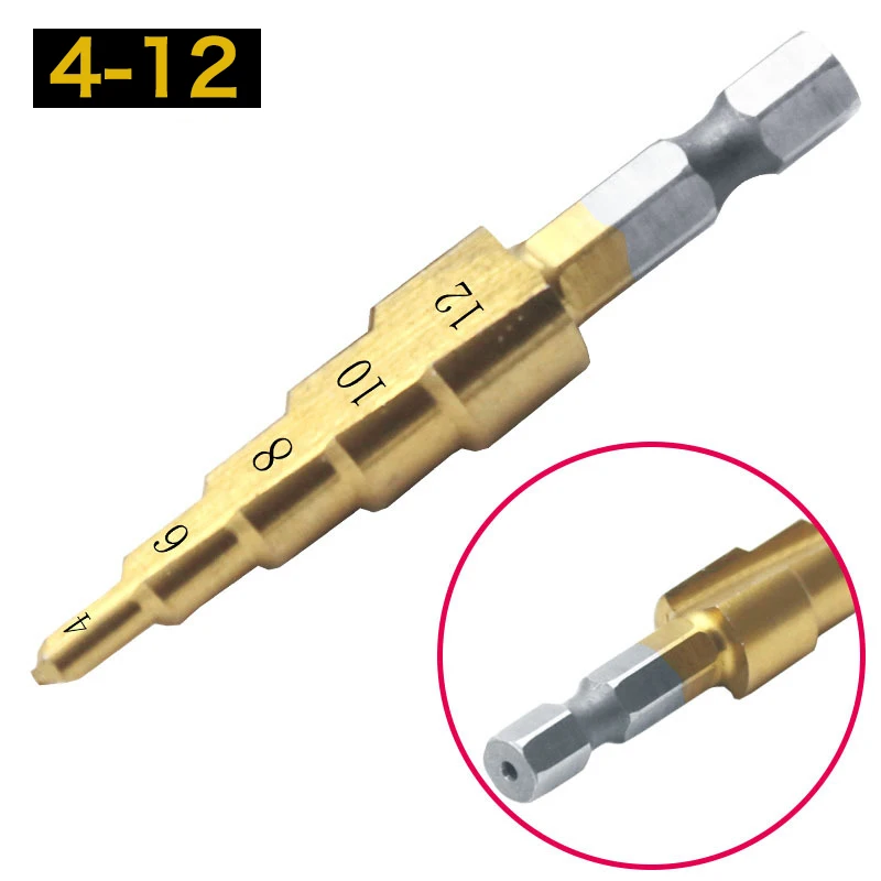 Jewii HSS4241Titanium Step Twist Drill 4-12mm 4-20mm 4-32mm Cone Cutt Tools Metal Bit Set for Iron Wood Working | Инструменты