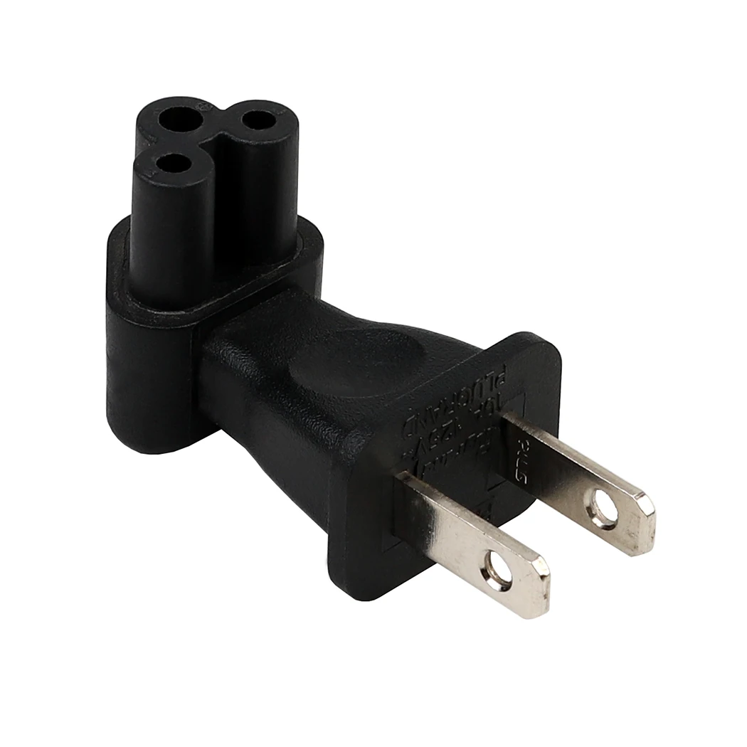 Штекер переменного тока с разъемом US на IEC320 C5 штекер 2 Pin Nema 1 15P IEC 320 прямоугольный