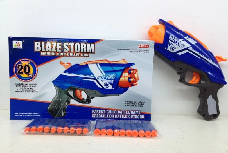 BLAZE STORM детский игрушечный пистолет мягкий для детей 5 всплесков мальчиков с