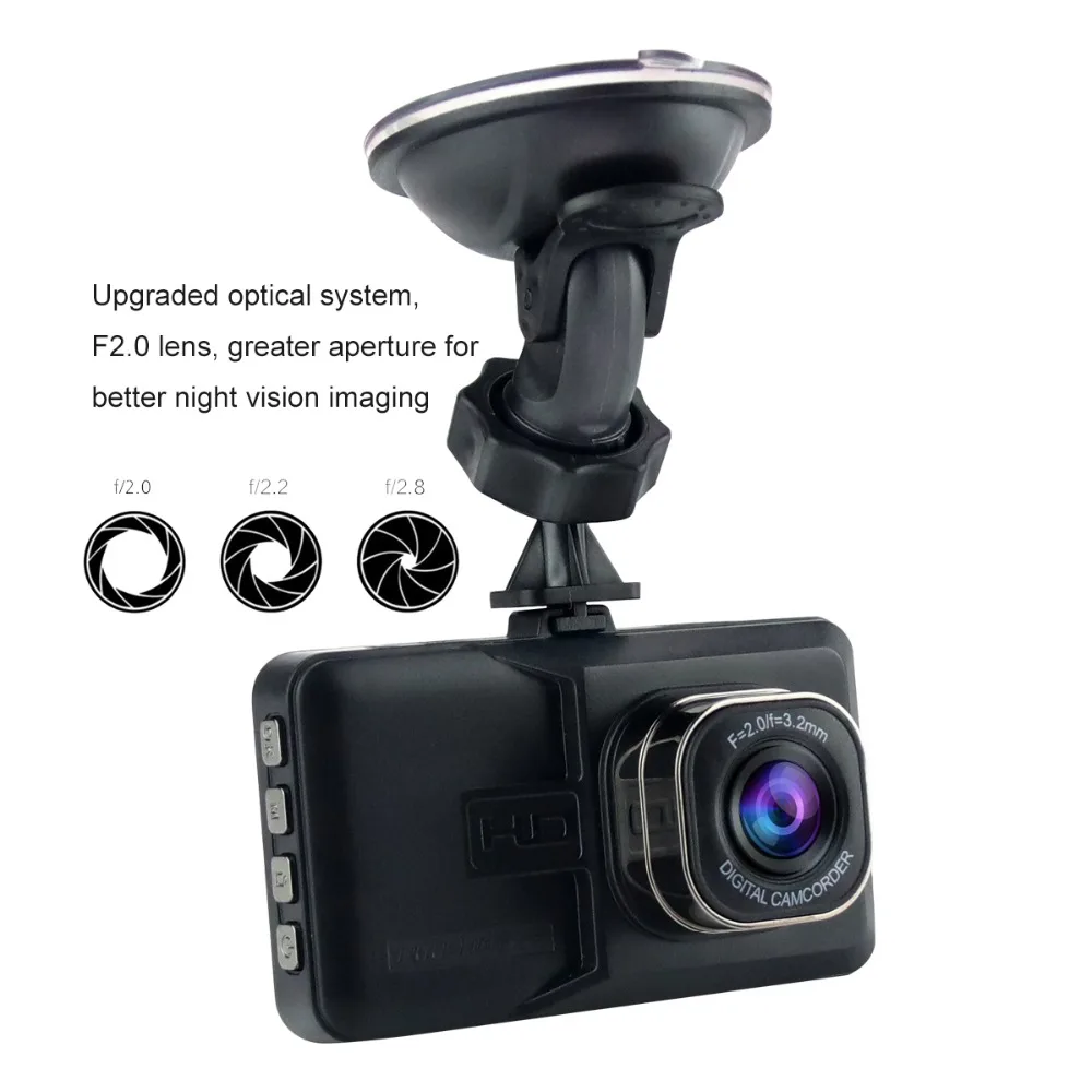 Mini 3 inch Car DVR Camera 120 Wide Angle Lens Dash Cam HD 1080P Video Registrar Night Vision Loop Recording Gravity Sensing | Автомобили