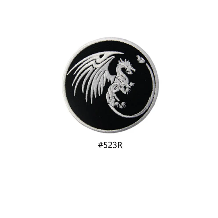 523-R Нашивка Embird, вышитые железные нашивки для одежды, детские животные, дружественные к ceo, ручная работа, 3D аппликация для одежды, нашивки для вышивки - Цвет: 523-R