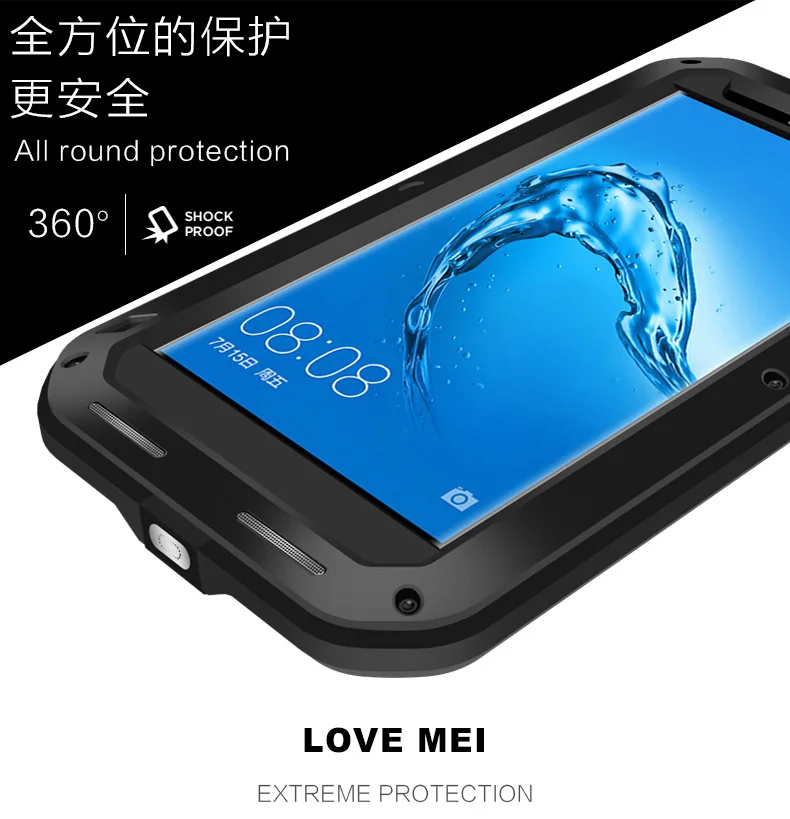 Мощный чехол LOVE MEI для Huawei Maimang 5 ударопрочный водонепроницаемый металлический