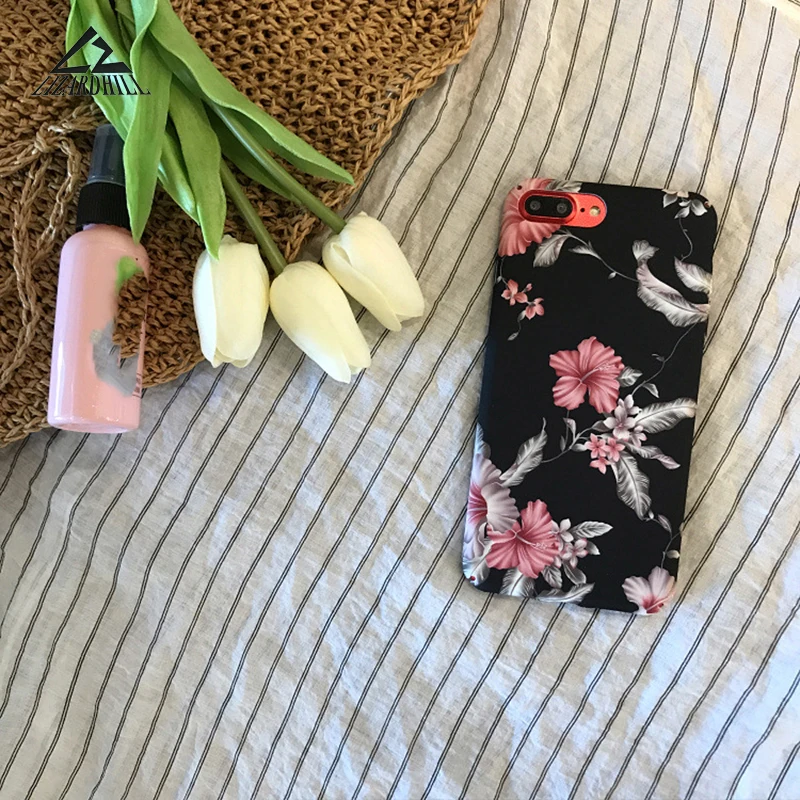 Lizardhill Fashion Retro flowers floral fundas For iPhone 7 case 8 6 6S Plus Coque for iphone x cover hard plastic |