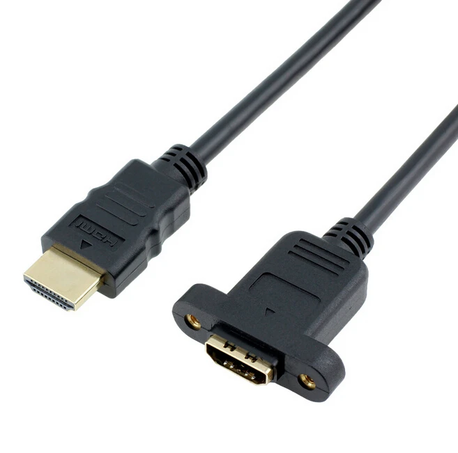 Удлинительный кабель HDMI A 1 4 19 штырьков типа папа в hdmi мама с отверстием для винта