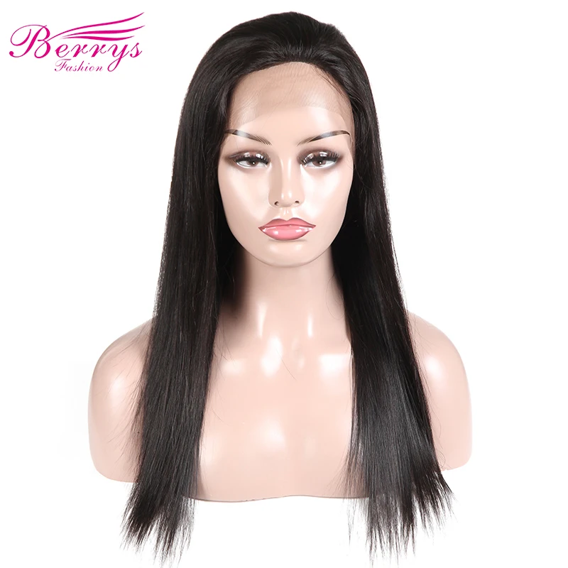 [Berrys Fashion] прямые волосы Remy 130% 180% полные парики на шнурках для зимы натуральные с