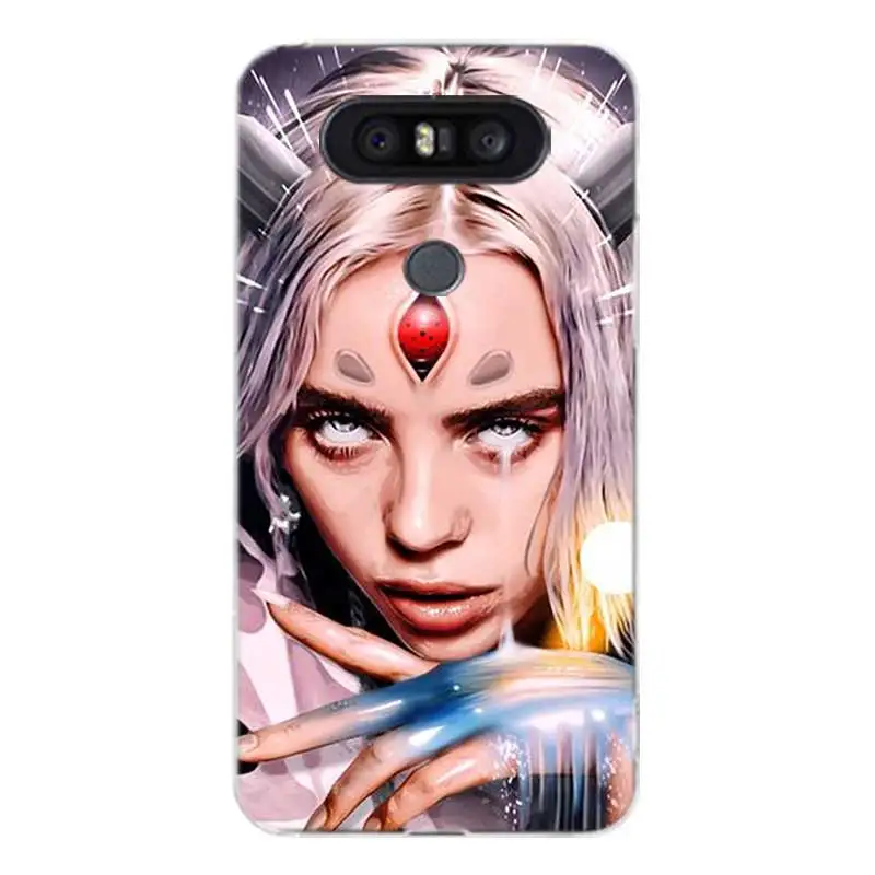 Мягкий резиновый Чехол Billie Eilish для LG Q8 Q7 Q6 G6 G7 G5 G4 V40 V30 V20 V10 K8 K10 2018 2017 |