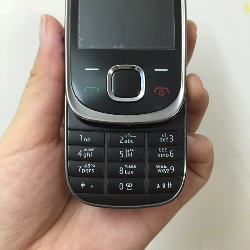 Отремонтированный мобильный телефон Nokia 7230 GSM разблокированный Английский Русский Иврит арабский клавиатура и один год гарантии