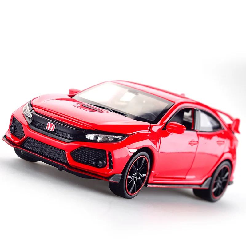 Литьевая модель автомобиля Honda Civic Тип R 1/32 металлический сплав моделирование