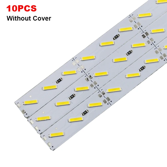 10pcs Without Cover 8520 36 светодиодный s жесткая Алюминий светодиодный лента DC 12V светодиодный жесткий бар полоса светильник молочно-прозрачная крышка теплый белый светодиодный лента для Кухня - Испускаемый цвет: 10pcs Without Cover