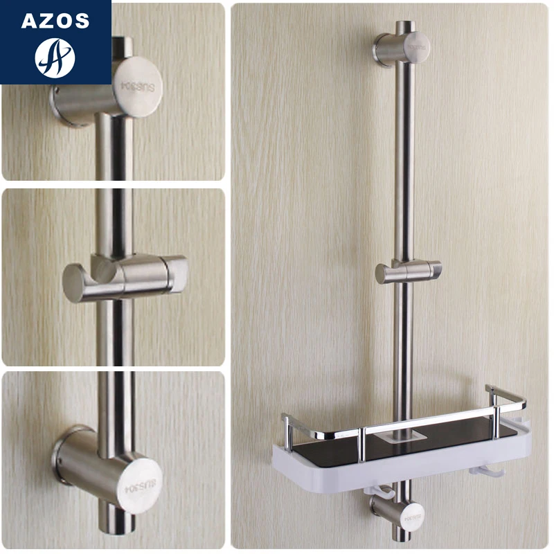 Azos штанга для душа SUS304 нержавеющая сталь никелевая матовая подъемная и осенняя