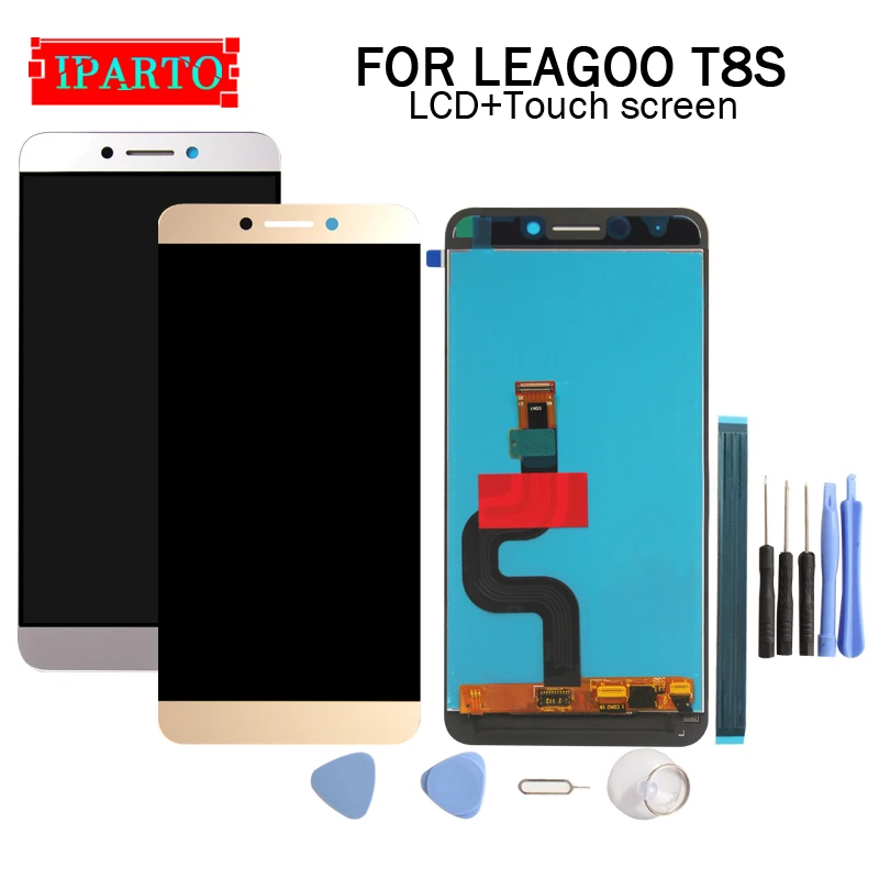 5 дюймов для LEAGOO T8S ЖК дисплей + сенсорный экран дигитайзер в сборе 100% Оригинальный