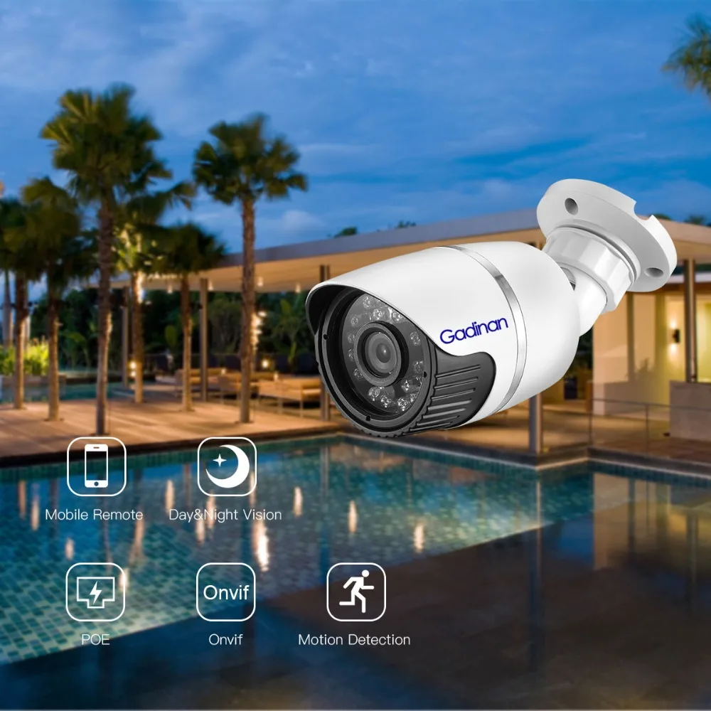 Gadinan Full HD камера IP 720P 960P 1080P 3MP SC4239 ip IP66 48V PoE наружная цилиндрическая безопасности