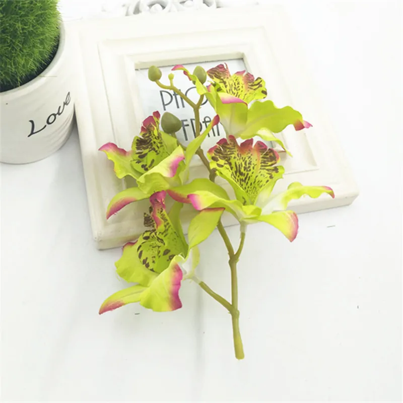 Искусственный большой букет орхидеи сделай сам декоративный цветок 10 см