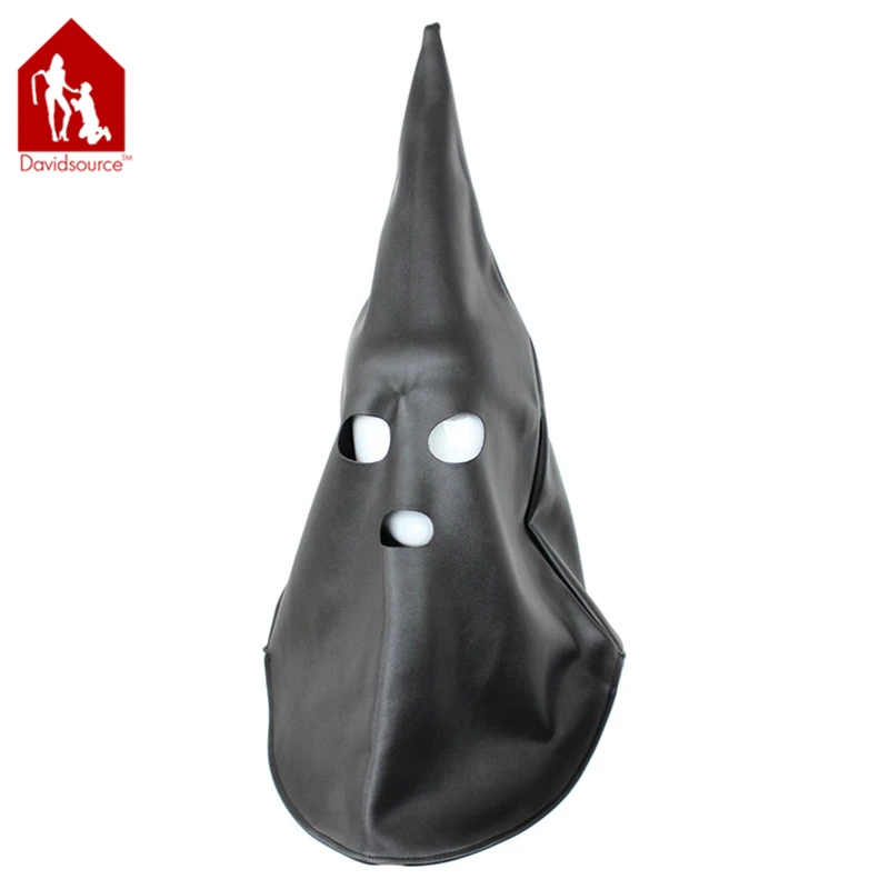 Davidsource CUSP кожаный капюшон с глаз и рта отверстие Призрак Маска Хэллоуина