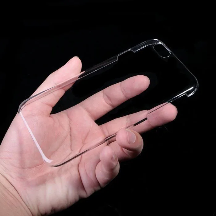 Прозрачный жесткий пластиковый чехол для iPhone X 6 6S 7 8 Plus 5 блестящий ультратонкий