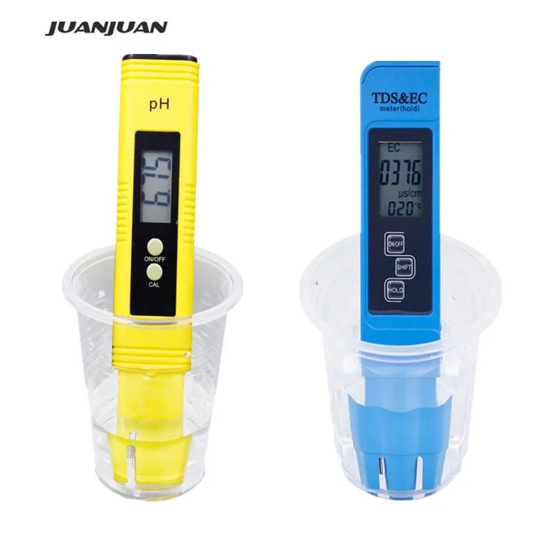 2 шт. цифровой 0,0-14,0 рН-метр тестер 0-9990ppm Цифровой TDS EC lcd Чистота воды PPM аквариумный фильтр скидка 28