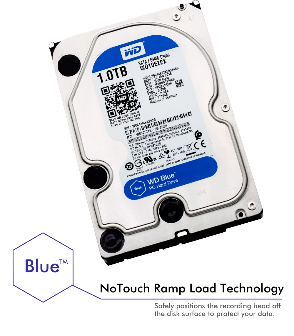 1 ТБ WD Blue 3,5 SATA3 настольный жесткий диск 6 ГБ/сек. HDD sata Внутренний жесткий диск 64 M 7200PPM жесткий диск настольный жесткий диск для ПК WD10EZEX