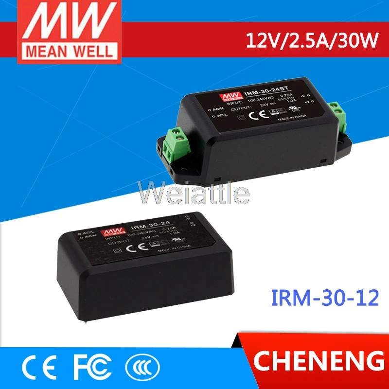 MEAN WELL original IRM-30-12 12V 2.5A meanwell IRM-30 30W PCB mounting style Обустройство дома