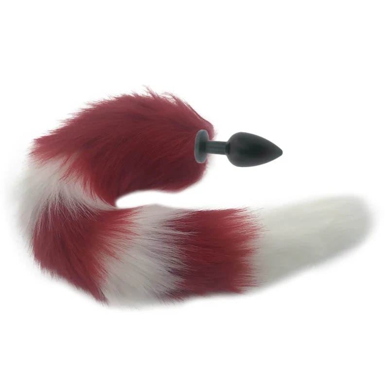 Анальная пробка с лисьим хвостом фетиш металл аксессуары для косплея мягкий
