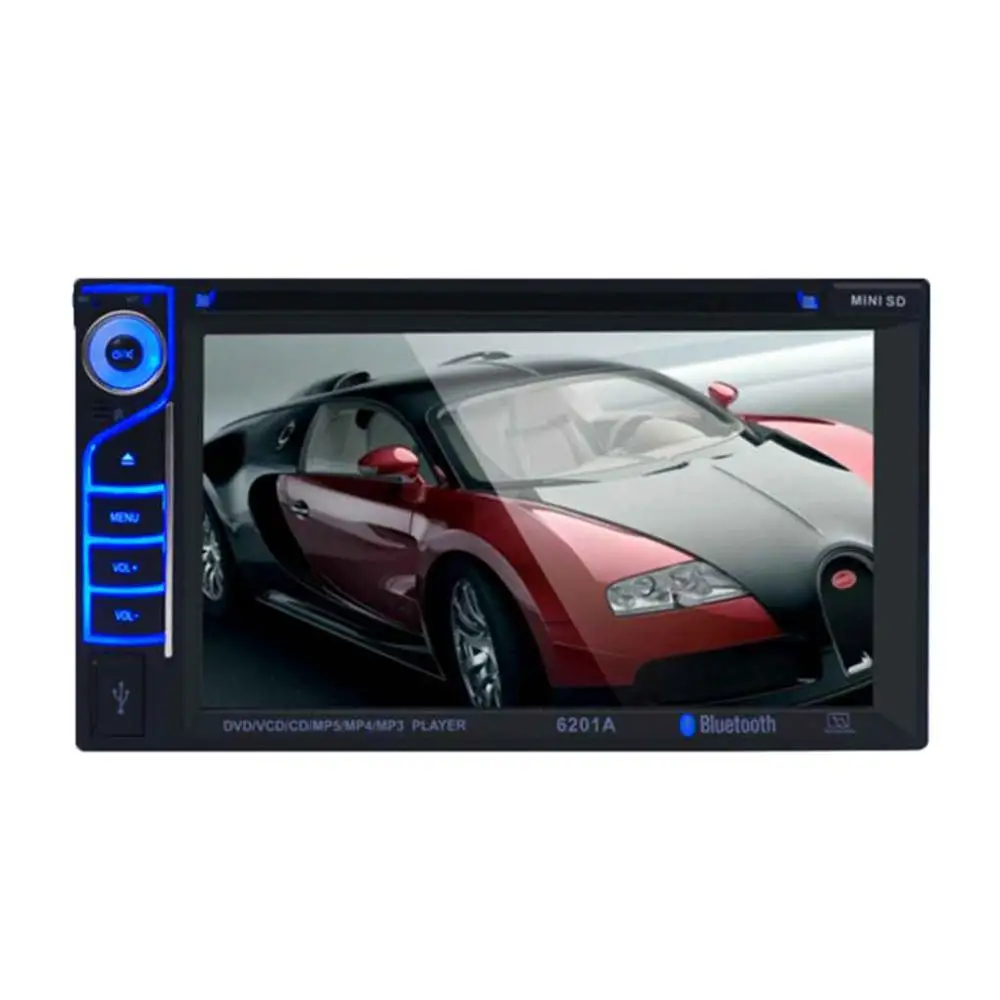6 2 &quotУниверсальный Din автомобильный DVD/USB/SD/MP4 плеер Авто сенсорный экран Bluetooth