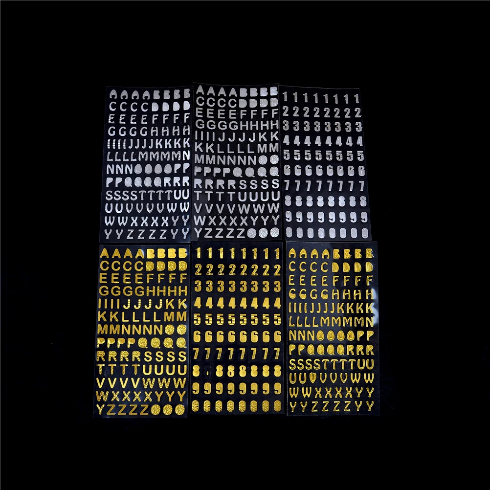 3 листа/набор DIY альбом для скрапбукинга с цифрами и декоративные наклейки