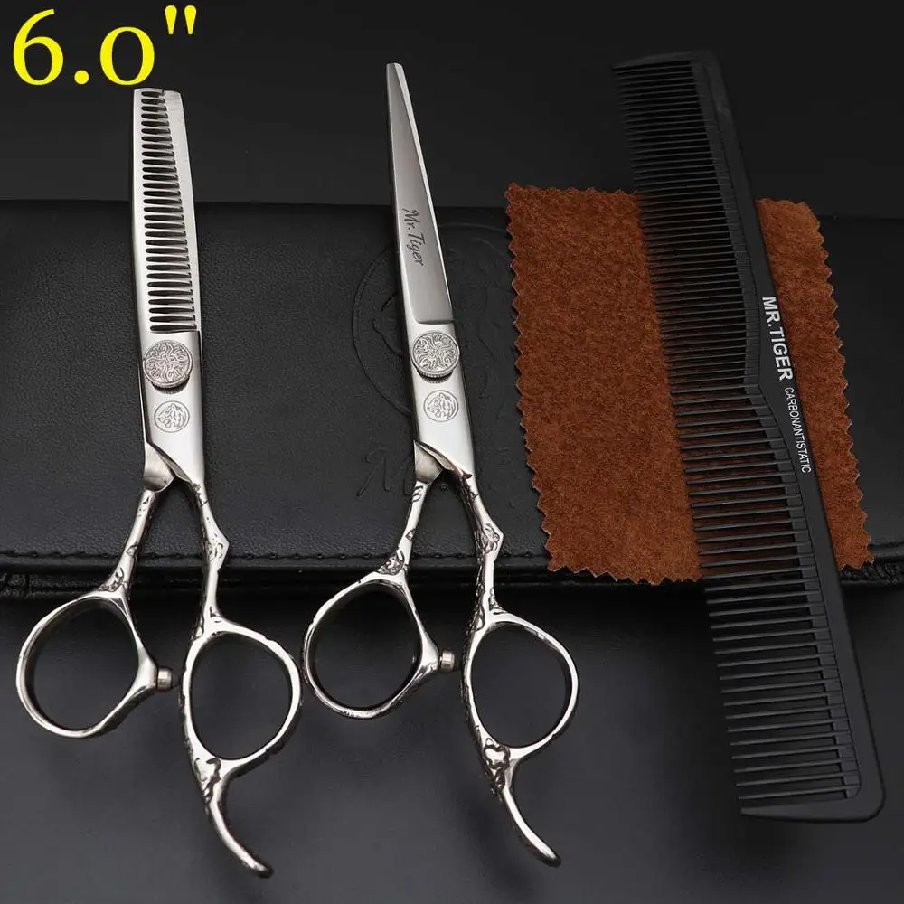 2 scissors comb bag Хит 6,0, профессиональные ножницы для волос, высококачественные парикмахерские ножницы, парикмахерские инструменты, ножницы для стрижки волос, наборы, парикмахерский Набор для стрижки - Цвет: 2 scissors comb bag