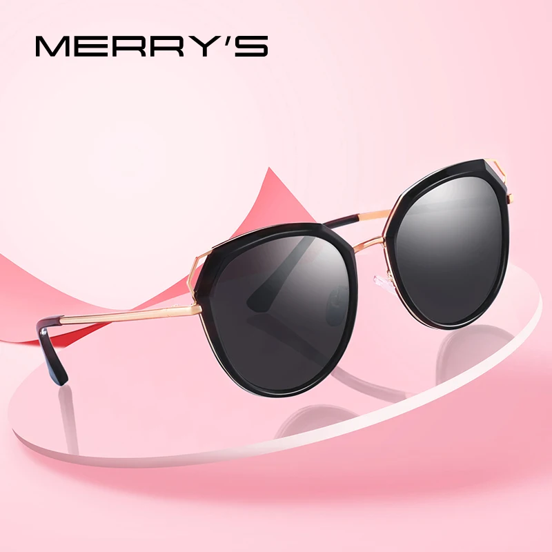 

MERRY'S Women Vintage Retro Cat Eye HD Polarized Sunglasses Ladies Trending Sun glasses UV400 Protection S6270