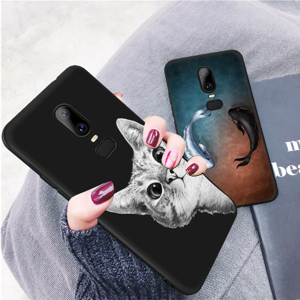Окрашенный Мягкий ТПУ силиконовый чехол для телефона Oneplus 6 5 5T ультра тонкий One plus