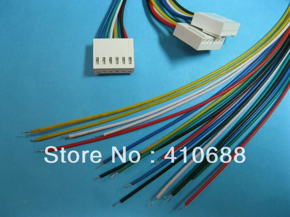 1000 шт. 2510 шаг 2 54 мм 6-контактный Гнездовой разъем с 26AWG 300 соединительный кабель |