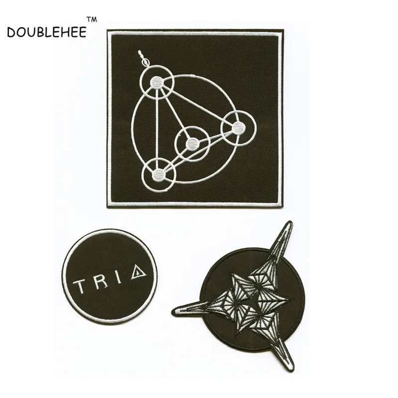 DOUBLEHEE вышитые железные нашивки вышивка Короткие черно-белые буквы