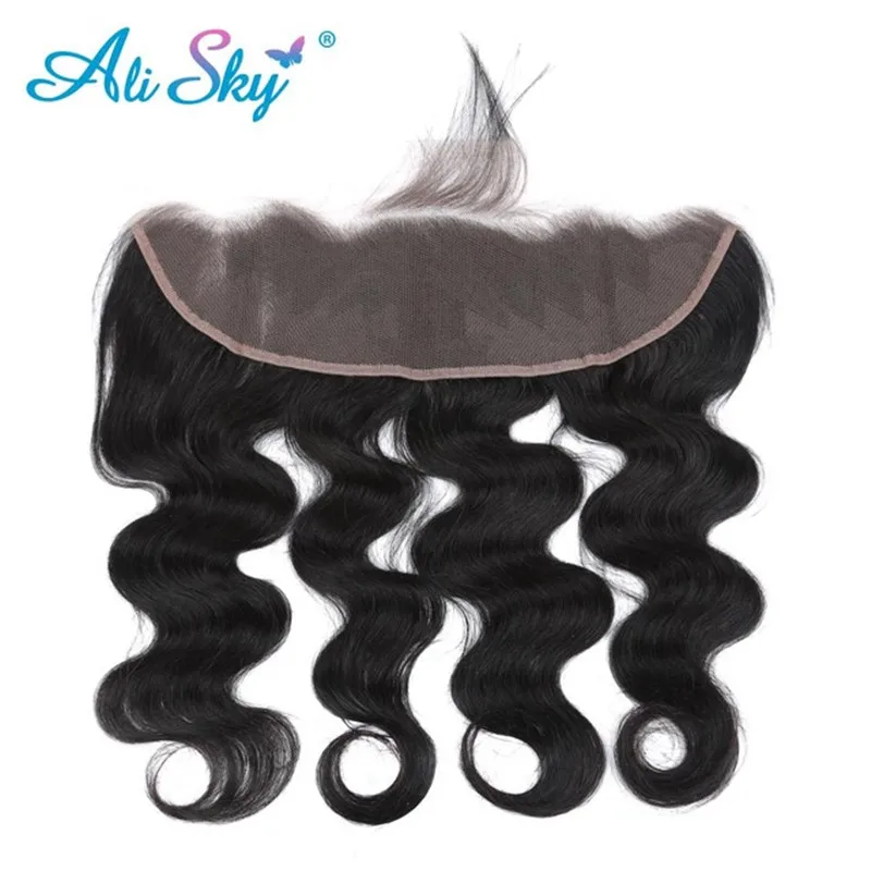 Alisky волосы бразильские объемные волнистые волосы remy 13*4 фронтальная кружевная застежка с детскими волосами человеческие волосы натуральный цвет