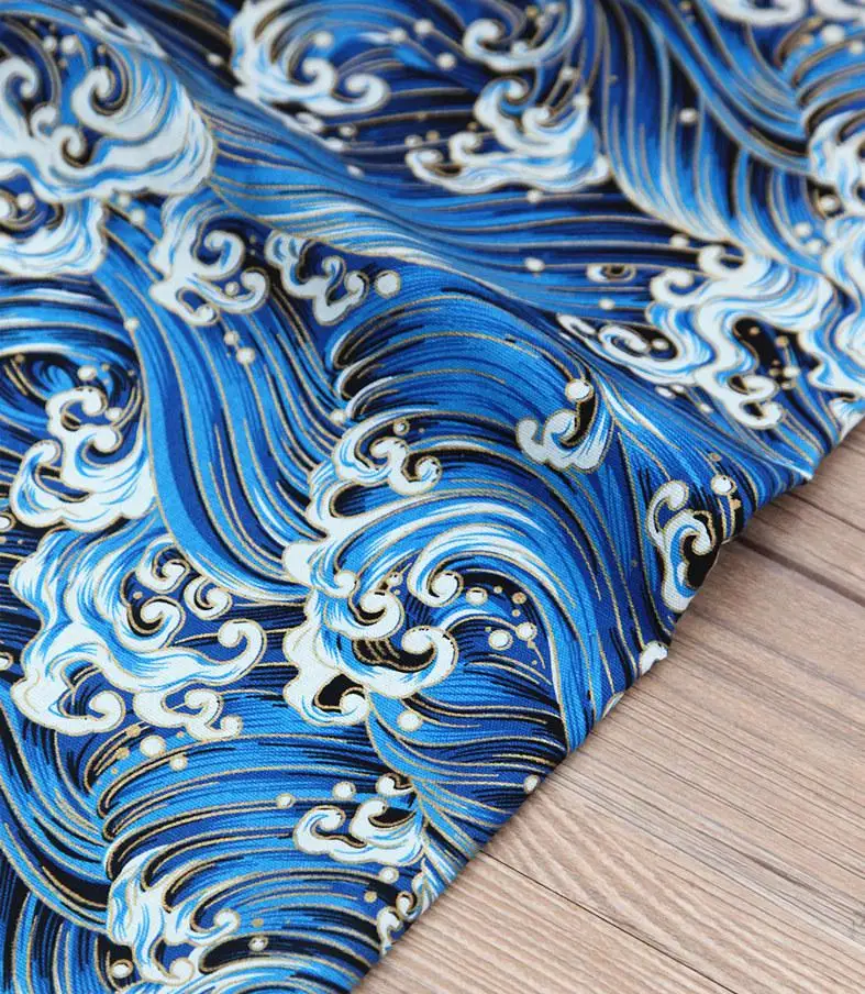 2 шт. 50x70 см синий красный японский махровый парчовый хлопковый тканевый метр ручной работы пэчворк шитье