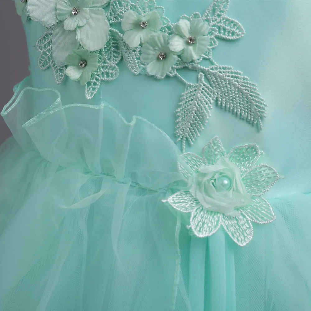 Платье принцессы для девочек Вечернее Длинное Элегантное бальное платье с