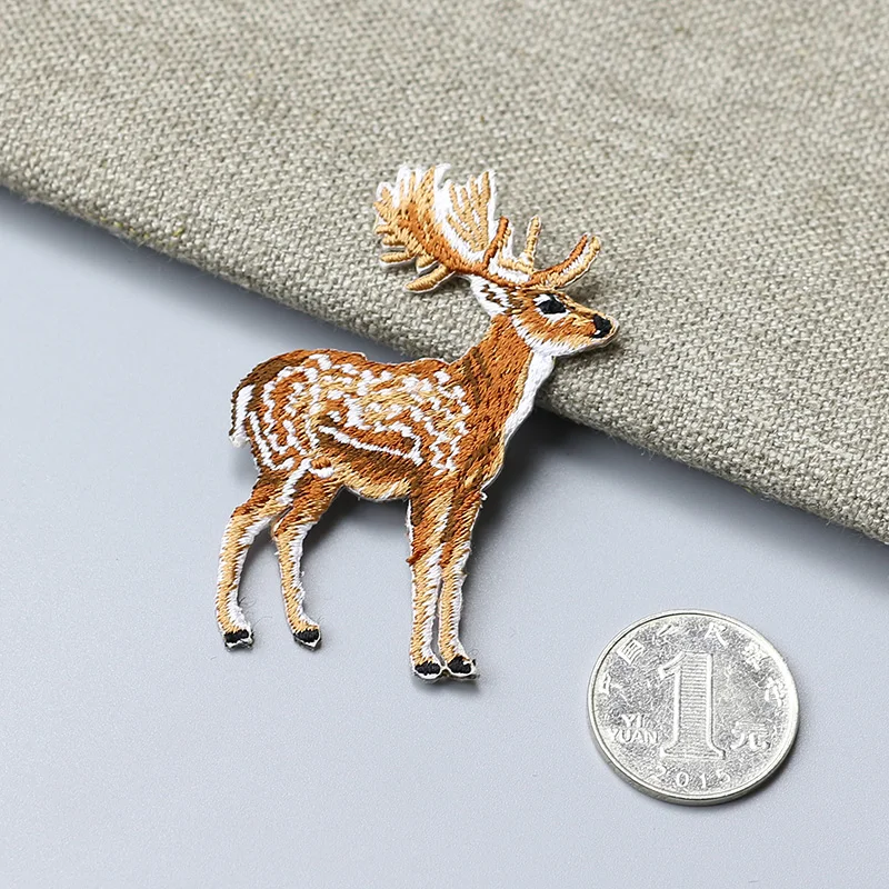 Нашивка Sika deer для платья шляпы сумки сделай сам нашивки из ткани с животными