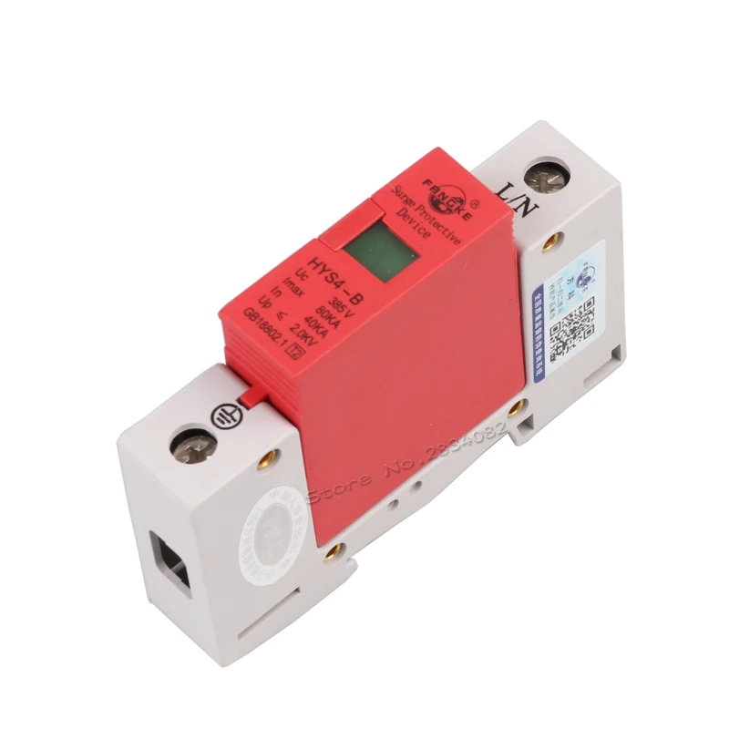 385V 40KA ~ 80KA 1 P pole SPD House Защита от перенапряжения защитное Низковольтное устройство