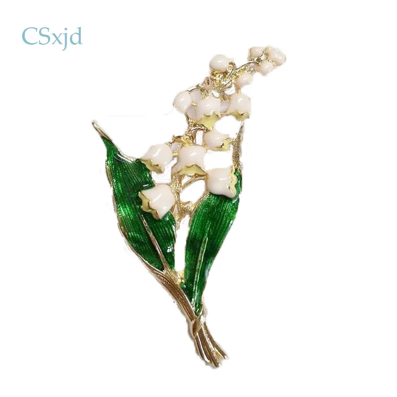 CSxjd элегантная эмалированная ретро брошь Лилия Орхидея модная шарф ювелирные