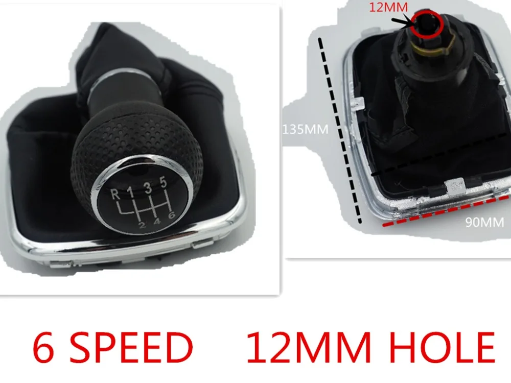 Ручка переключения рулевого механизма автомобиля 6 скоростей 12 мм черные