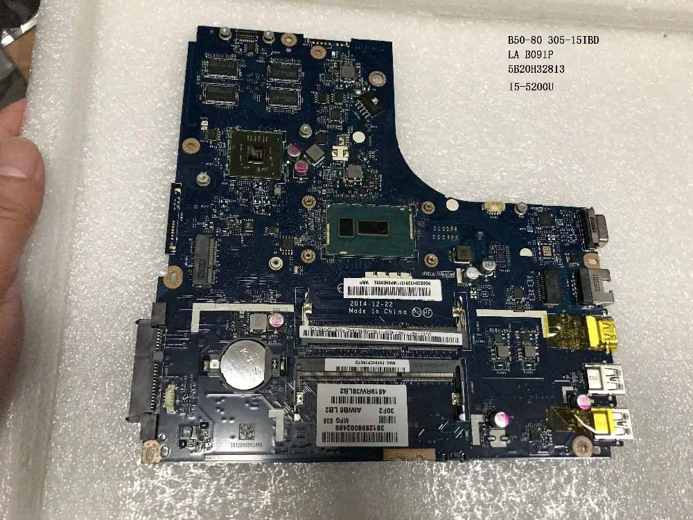 Для lenovo B50-80 305-15IBD LA-B091P 5B20H32813 5B20H32991 материнская плата для ноутбука с Φ EX2G GPU 100%