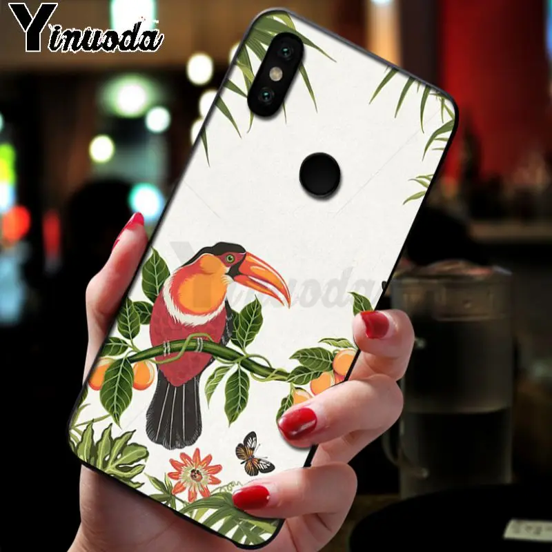 Чехол для телефона Yinuoda с тропическими растениями тукан попугай xiaomi redmi 7 5plus 6pro 6a 4x
