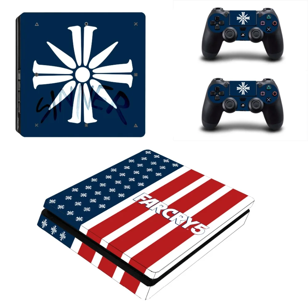 Виниловая наклейка для игровой консоли Playstation 4 и 2 контроллеров PS4 Slim Skin Sticker Game