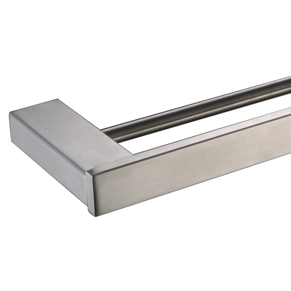 2016 хромированный матовый двойной держатель для полотенец из нержавеющей стали SUS