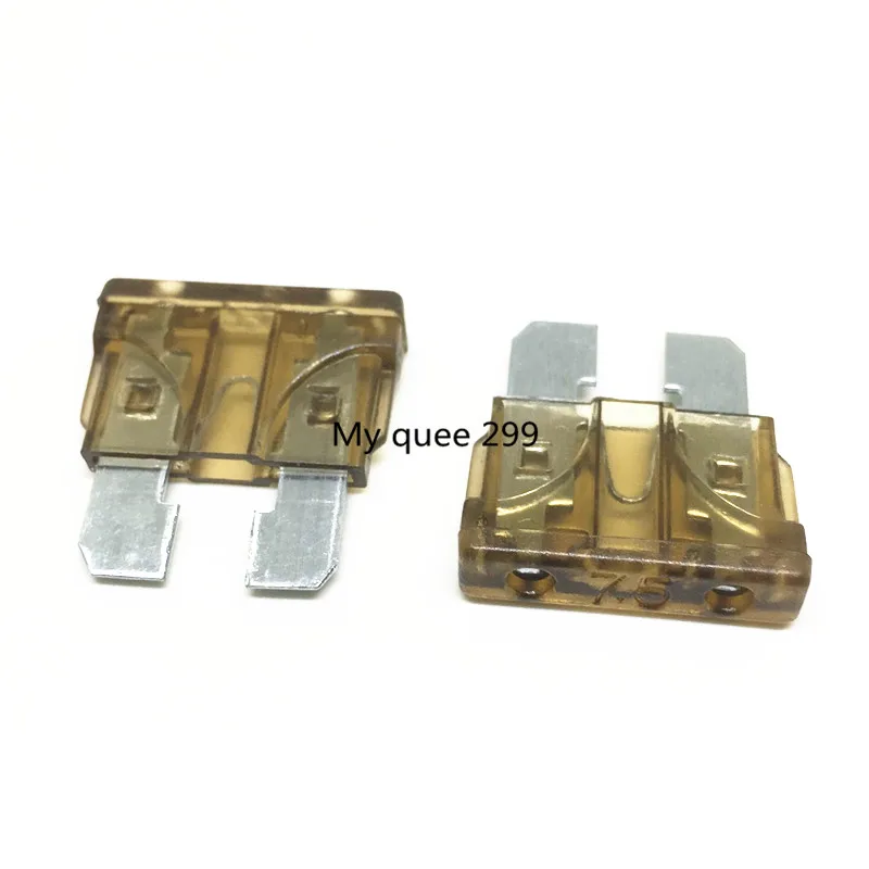 

100pcs automobile blade fuse Medium Car Blade 7.5A 32V fuse auto fuse --mid 7.5A